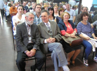 Борислав Којић, преседник Удружења (други с лева) са председником општине Темерин Ђуром Жигом (први с лева)